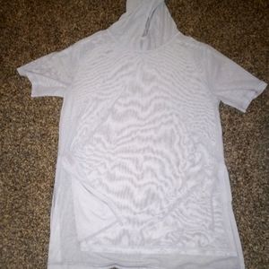 NWOT Mesh Hooded Shirt